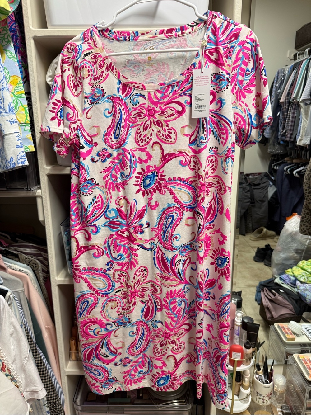 Lilly Pulitzer Pink Blue Paisley Cody Dress